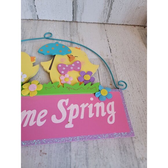 Easter Welcome spring chick April shower hanging decor - Picture 4 of 7